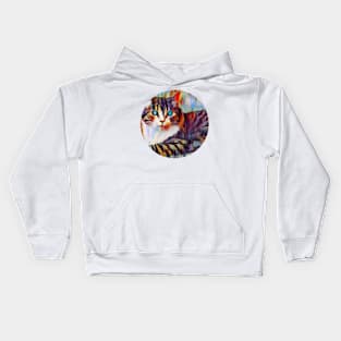 Anxious floppy cat Kids Hoodie